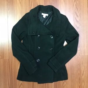 H&M Green Peacoat size 4